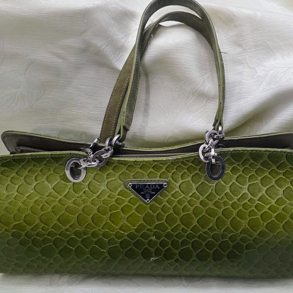 Prada Knock Off Green Purse